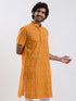 Men's Mustard Cotton Kurta