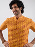 Men's Mustard Cotton Kurta