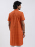 Men's Orange Cotton Kurta