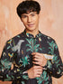 Men's Black Cotton Kurta And Pyjama Set