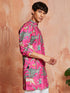Men's Pink Cotton Kurta