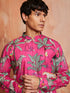 Men's Pink Cotton Kurta