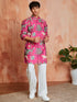 Men's Pink Cotton Kurta And Pyjama Set