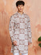 Men's Grey Cotton Kurta