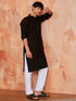 Men's Black Cotton Kurta