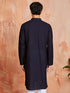 Men's Navy Blue Cotton Kurta