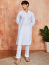 Men's White Cotton Kurta And Pyjama Set
