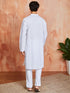 Men's White Cotton Kurta And Pyjama Set