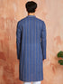 Men's Navy Blue Cotton Kurta