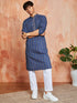 Men's Navy Blue Cotton Kurta