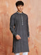 Men's Black Cotton Kurta