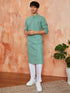 Men's Green Cotton Kurta