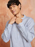 Men's Grey Cotton Blend Kurta