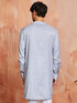 Men's Grey Cotton Blend Kurta
