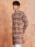 Men's Multi Color Cotton Kurta