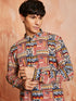 Men's Multi Color Cotton Kurta And Pyjama Set