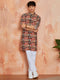 Men's Multi Color Cotton Kurta And Pyjama Set