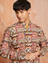 Men's Multi Color Cotton Kurta And Pyjama Set