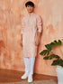 Men's Peach Silk Blend Kurta