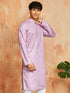 Men's Onion Pink Cotton Blend Kurta