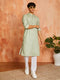 Men's Green Cotton Blend Kurta And Pyjama Set