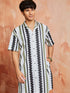 Men's Multi Color Cotton Kurta And Pyjama Set