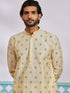 Men's Cream Silk Blend Kurta