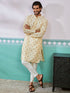 Men's Cream Silk Blend Kurta