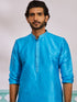 Men's Aqua Dupion Silk Kurta