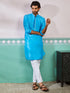 Men's Aqua Dupion Silk Kurta