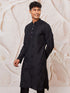 Men's Black Viscose Kurta