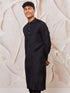 Men's Black Viscose Kurta