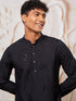 Men's Black Viscose Kurta
