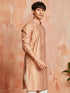 Men's Peach Silk Blend Kurta