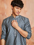 Men's Steel Silk Blend Kurta And Pyjama Set