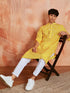 Men's Yellow Cotton Kurta