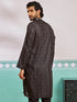 Men's Black Silk Blend Kurta