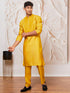 Men's Mustard Silk Blend Kurta Only