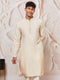 Men's Cream Dupion Silk Kurta