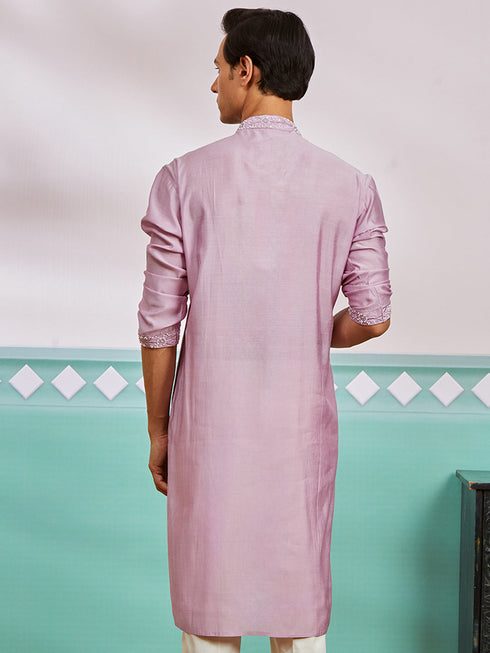 Men's Onion Silk Blend Kurta Only