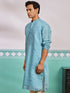 Men's Aqua Silk Blend Kurta