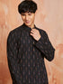 Men's Black Cotton Kurta