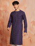 Men's Purple Cotton Kurta