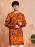 Men's Orange Cotton Kurta