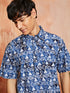 Men's Blue Cotton Kurta And Pyjama Set