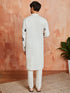 Men's Cream Cotton Kurta And Pyjama Set