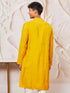 Men's Mustard Cotton Blend Only Kurta