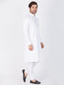 Men's White Cotton Kurta and Pyjama Set