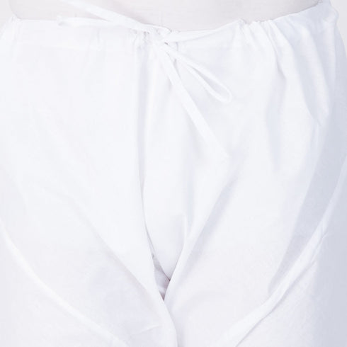 Men's White Cotton Kurta and Pyjama Set
