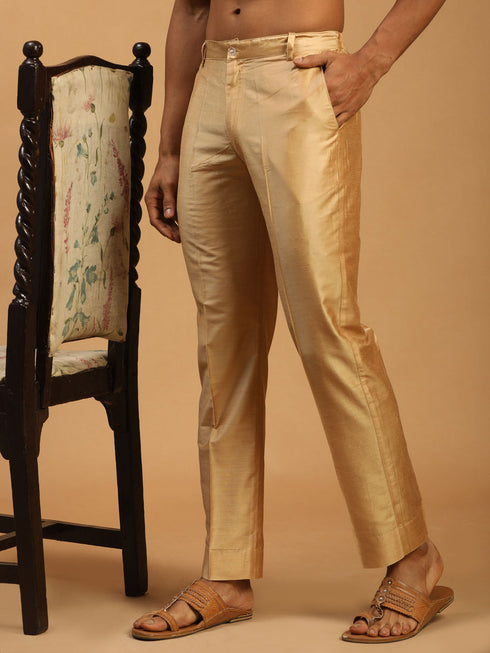 Men's Rose Gold Cotton Pant Style Pyjama